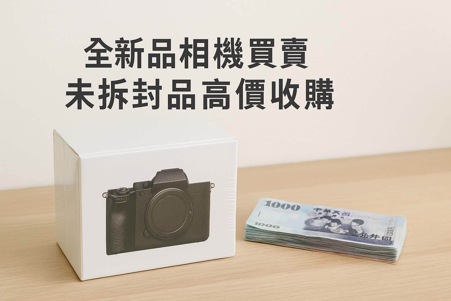 青蘋果3C 全新品相機買賣與未拆封禮品機高價收購服務示意圖